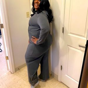 Plus size culottes jumpsuit